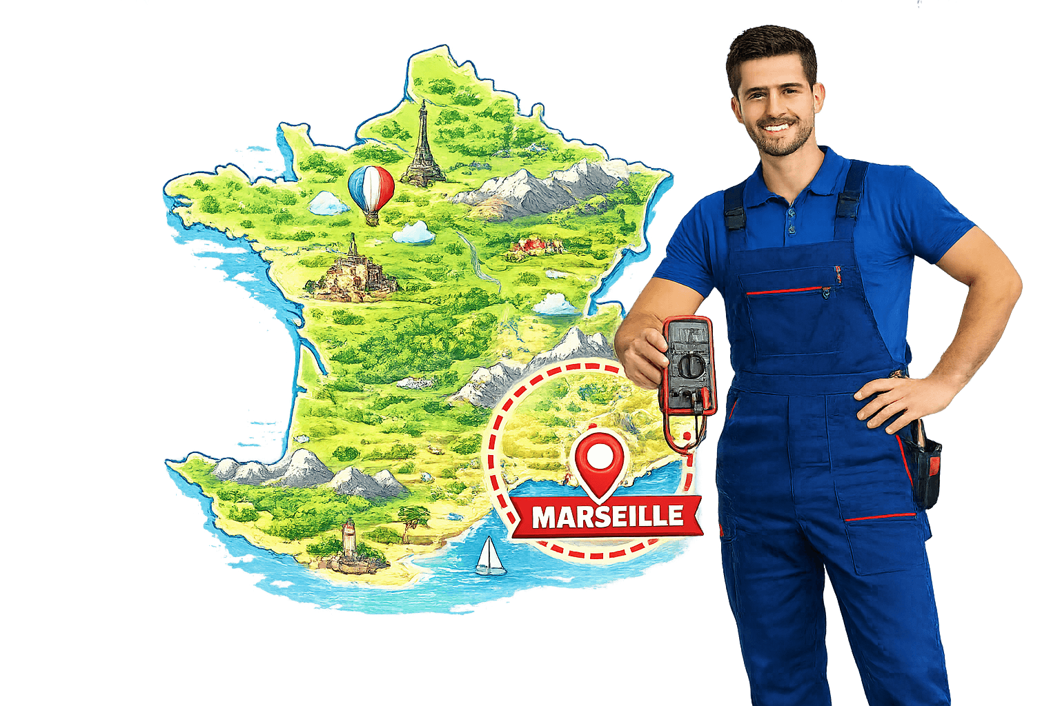Carte de la zone d'intervention
